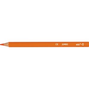 edu Jumbo Farveblyanter, tykkelse 10 mm, mine 5 mm, orange, 12 stk./ 1 pk.