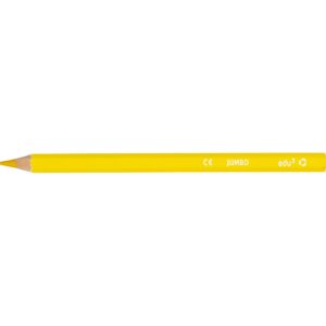 edu Jumbo Farveblyanter, tykkelse 10 mm, mine 5 mm, gul, 12 stk./ 1 pk.
