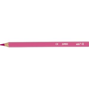 edu Jumbo Farveblyanter, tykkelse 10 mm, mine 5 mm, rosa, 12 stk./ 1 pk.