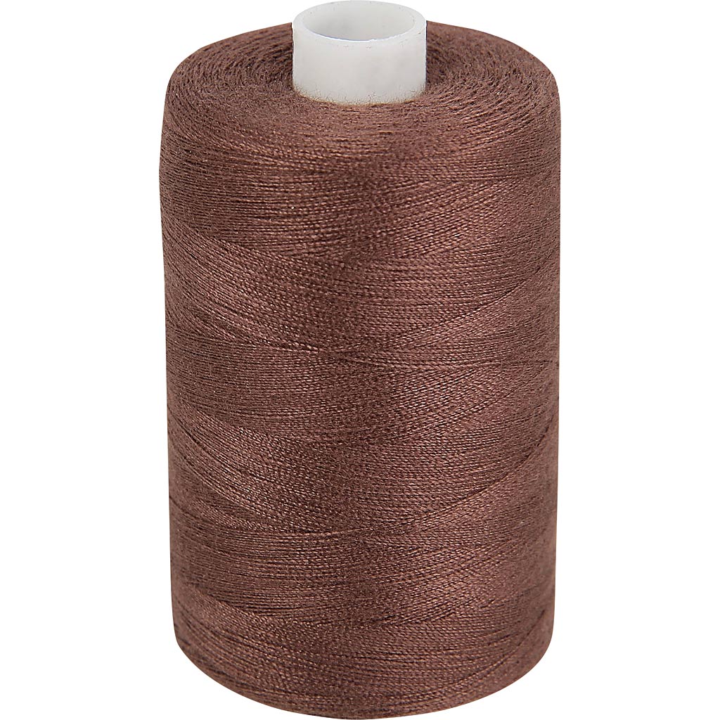 Polyester Sytråd, lys brun, 1000 m/ 1 rl.