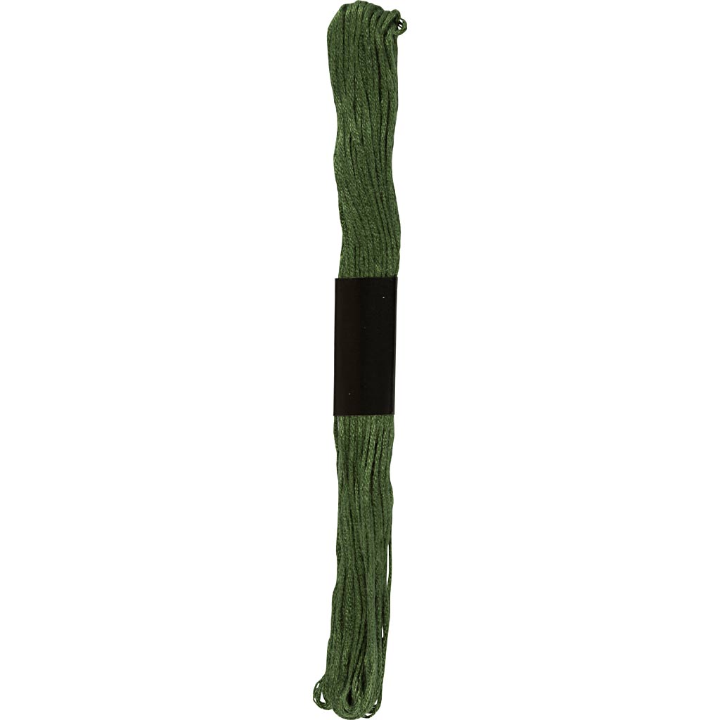 Broderigarn, tykkelse 1 mm, mørk grøn (719), 80 m, 10x8 m/ 1 pk.