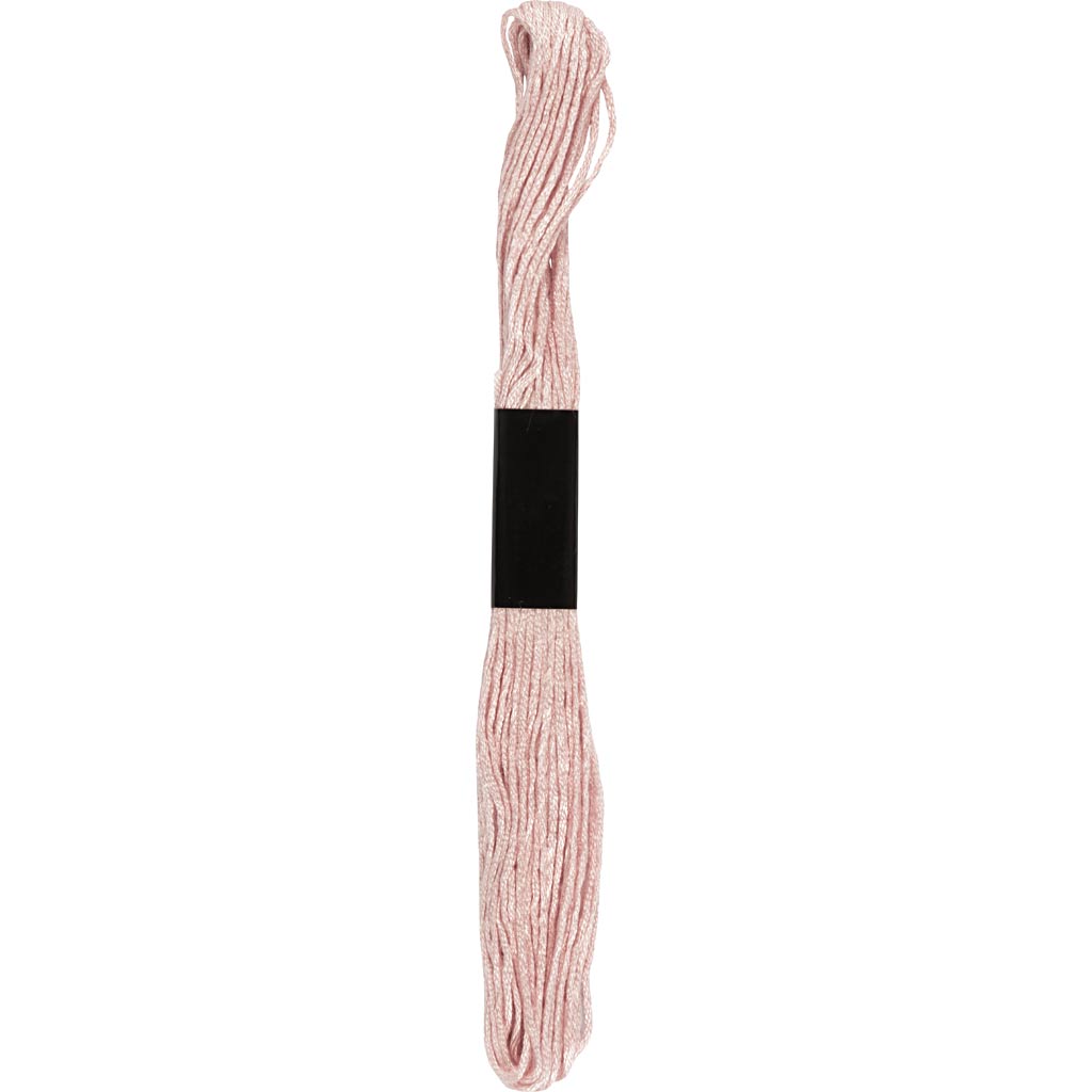 Broderigarn, tykkelse 1 mm, lys fersken (310), 80 m, 10x8 m/ 1 pk.