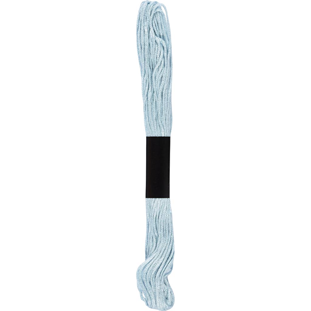 Broderigarn, tykkelse 1 mm, pastel blå (302), 80 m, 10x8 m/ 1 pk.