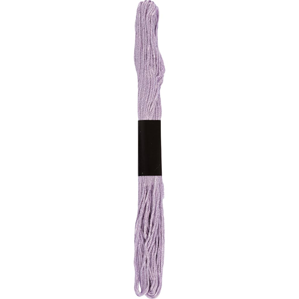 Broderigarn, tykkelse 1 mm, pastel lilla (1095), 80 m, 10x8 m/ 1 pk.