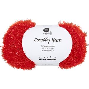 Scrubbygarn, L: 90 m, rød, 50 g/ 1 ngl.