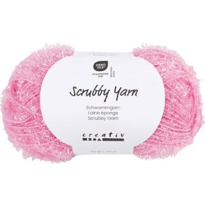 Scrubbygarn, L: 90 m, lyserød, 50 g/ 1 ngl.