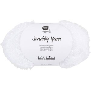 Scrubbygarn, L: 90 m, hvid, 50 g/ 1 ngl.