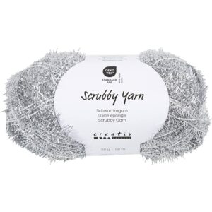 Scrubbygarn, L: 90 m, sølv, 50 g/ 1 ngl.