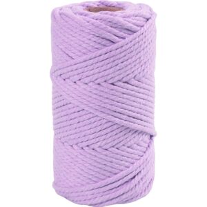 Macramé reb, 80% bomuld, tykkelse 4 mm, lys lilla, 55 m, 330 g/ 1 rl.