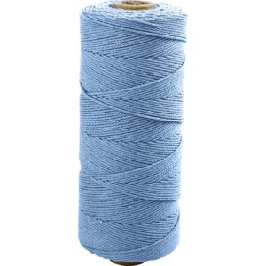 Knyttegarn, L: 315 m, tykkelse 1 mm, Tynd kvalitet 12/12, lyseblå, 220 g/ 1 rl.