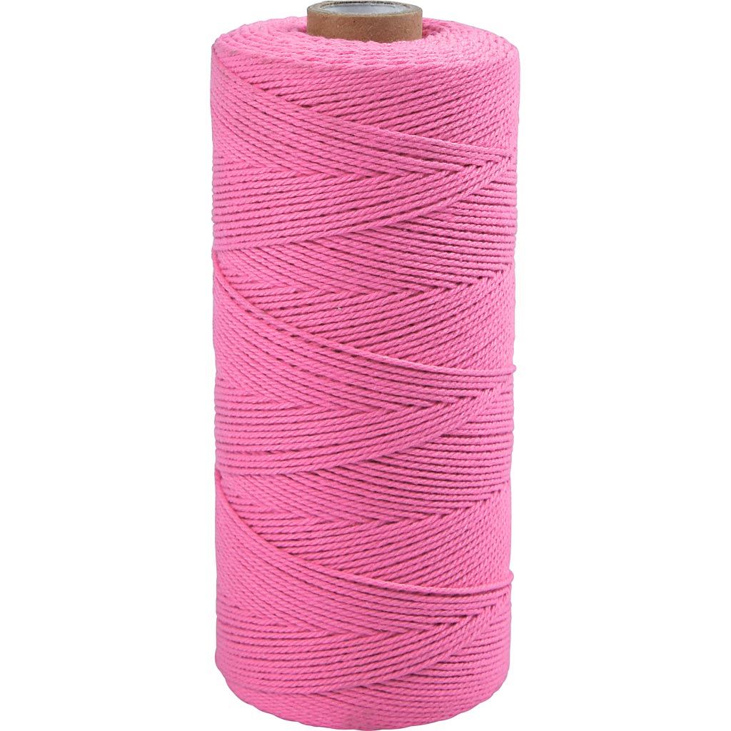 Knyttegarn, L: 315 m, tykkelse 1 mm, Tynd kvalitet 12/12, lys rød, 220 g/ 1 rl.
