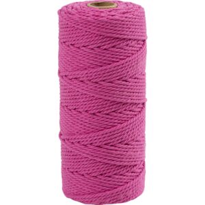 Knyttegarn, L: 100 m, tykkelse 2 mm, Tyk kvalitet 12/36, lys rød, 225 g/ 1 rl.
