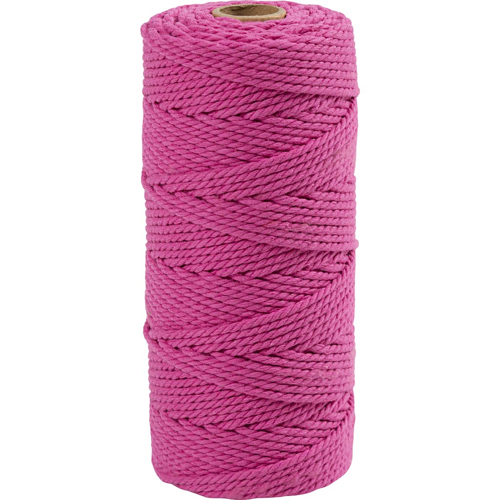 Knyttegarn, L: 100 m, tykkelse 2 mm, Tyk kvalitet 12/36, lys rød, 225 g/ 1 rl.