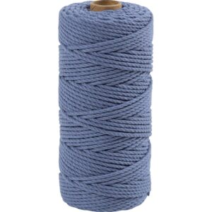 Knyttegarn, L: 100 m, tykkelse 2 mm, Tyk kvalitet 12/36, blå, 225 g/ 1 rl.