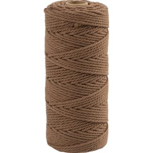 Knyttegarn, L: 100 m, tykkelse 2 mm, Tyk kvalitet 12/36, brun, 225 g/ 1 rl.