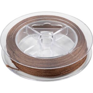 Polyester snor, tykkelse 1 mm, brun, 50 m/ 1 rl.