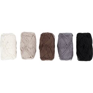 Bomuldsgarn, nr. 8/4, L: 5x50 m, Naturfarver, 5x20 g/ 1 pk.