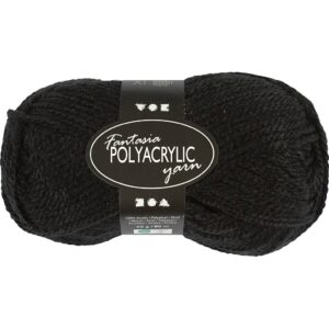 Fantasia Polyacrylgarn, L: 80 m, pind 4,5-5, sort, 50 g/ 1 ngl.