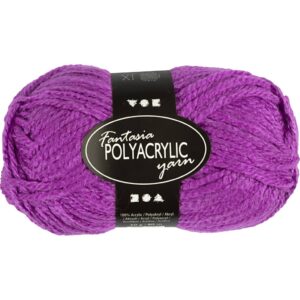 Fantasia Polyacrylgarn, L: 80 m, pind 4,5-5, cyklame, 50 g/ 1 ngl.