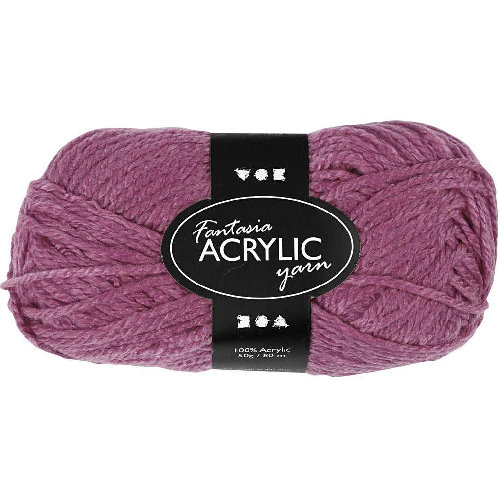 Fantasia Polyacrylgarn, L: 80 m, pind 4,5-5, fuchsia, 50 g/ 1 ngl.