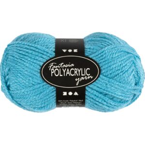 Fantasia Polyacrylgarn, L: 80 m, pind 4,5-5, turkis, 50 g/ 1 ngl.