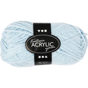 Fantasia Polyacrylgarn, L: 80 m, pind 4,5-5, lyseblå, 50 g/ 1 ngl.