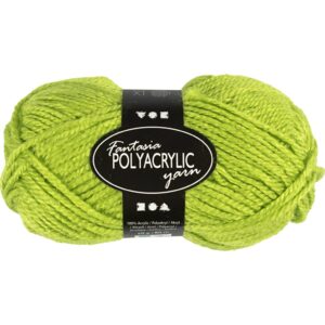 Fantasia Polyacrylgarn, L: 80 m, pind 4,5-5, lys grøn, 50 g/ 1 ngl.