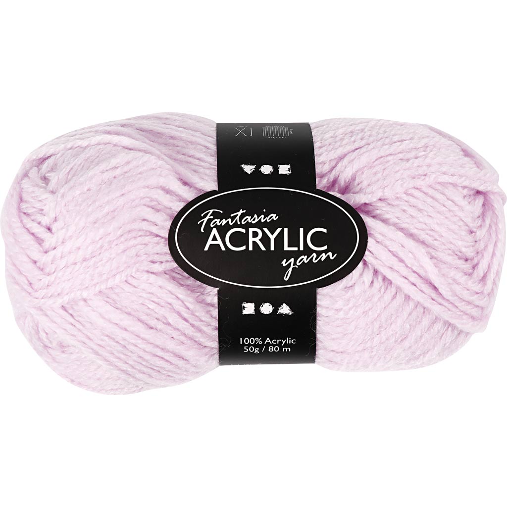 Fantasia Polyacrylgarn, L: 80 m, pind 4,5-5, sart rosa, 50 g/ 1 ngl.