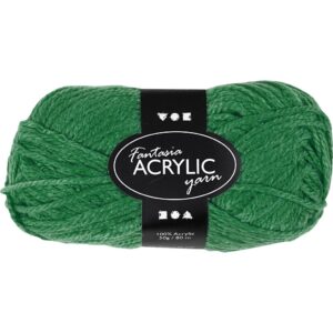 Fantasia Polyacrylgarn, L: 80 m, pind 4,5-5, mørk grøn, 50 g/ 1 ngl.