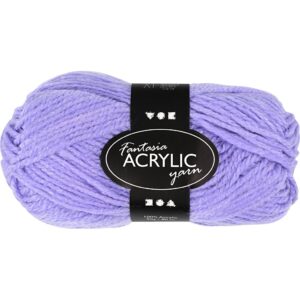 Fantasia Polyacrylgarn, L: 80 m, pind 4,5-5, lys lilla, 50 g/ 1 ngl.