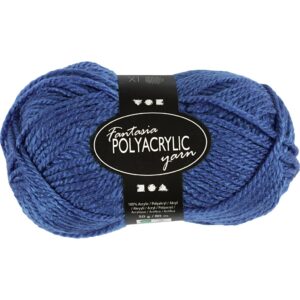 Fantasia Polyacrylgarn, L: 80 m, pind 4,5-5, kongeblå, 50 g/ 1 ngl.