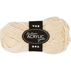 Fantasia Polyacrylgarn, L: 80 m, pind 4,5-5, beige, 50 g/ 1 ngl.