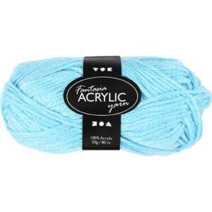 Fantasia Polyacrylgarn, L: 80 m, pind 4,5-5, lys turkis, 50 g/ 1 ngl.