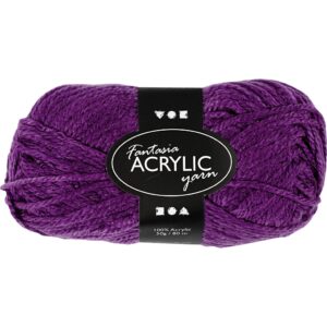 Fantasia Polyacrylgarn, L: 80 m, pind 4,5-5, mørk magenta, 50 g/ 1 ngl.