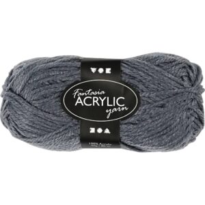 Fantasia Polyacrylgarn, L: 80 m, pind 4,5-5, antrascitgrå, 50 g/ 1 ngl.