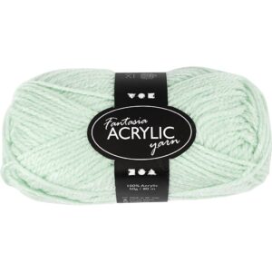 Fantasia Polyacrylgarn, L: 80 m, pind 4,5-5, støvet grøn, 50 g/ 1 ngl.