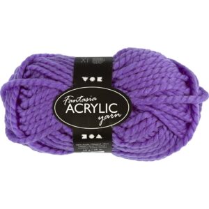 Fantasia Polyacrylgarn, L: 35 m, pind 9-10, lilla, 50 g/ 1 ngl.