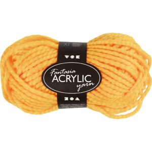 Fantasia Polyacrylgarn, L: 35 m, pind 9-10, gul, 50 g/ 1 ngl.