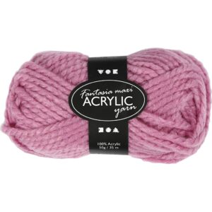 Fantasia Polyacrylgarn, L: 35 m, pind 9-10, rosa, 50 g/ 1 ngl.