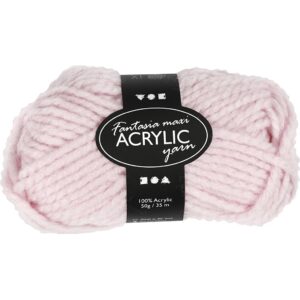 Fantasia Polyacrylgarn, L: 35 m, pind 9-10, lyserød, 50 g/ 1 ngl.