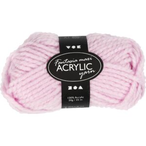 Fantasia Polyacrylgarn, L: 35 m, pind 9-10, sart rosa, 50 g/ 1 ngl.