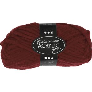 Fantasia Polyacrylgarn, L: 35 m, pind 9-10, bordeaux, 50 g/ 1 ngl.