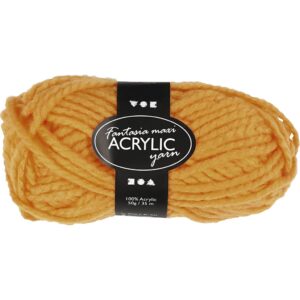 Fantasia Polyacrylgarn, L: 35 m, pind 9-10, karrygul, 50 g/ 1 ngl.