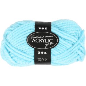 Fantasia Polyacrylgarn, L: 35 m, pind 9-10, lys turkis, 50 g/ 1 ngl.