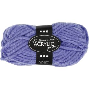 Fantasia Polyacrylgarn, L: 35 m, pind 9-10, lavendel, 50 g/ 1 ngl.