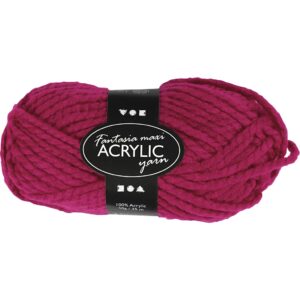 Fantasia Polyacrylgarn, L: 35 m, pind 9-10, mørk magenta, 50 g/ 1 ngl.