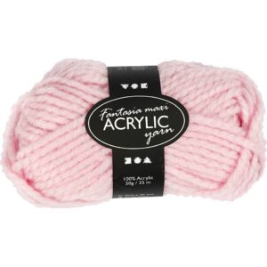 Fantasia Polyacrylgarn, L: 35 m, pind 9-10, lys pink, 50 g/ 1 ngl.