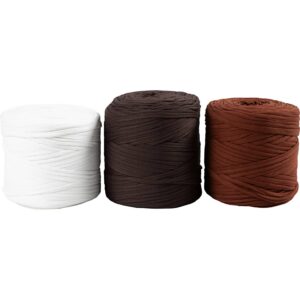 Spaghetti Garn, pind 10-12, nål 12-15,Farve kan variere, hvid brune nuancer, 2250 g, 3x750 g/ 1 pk.