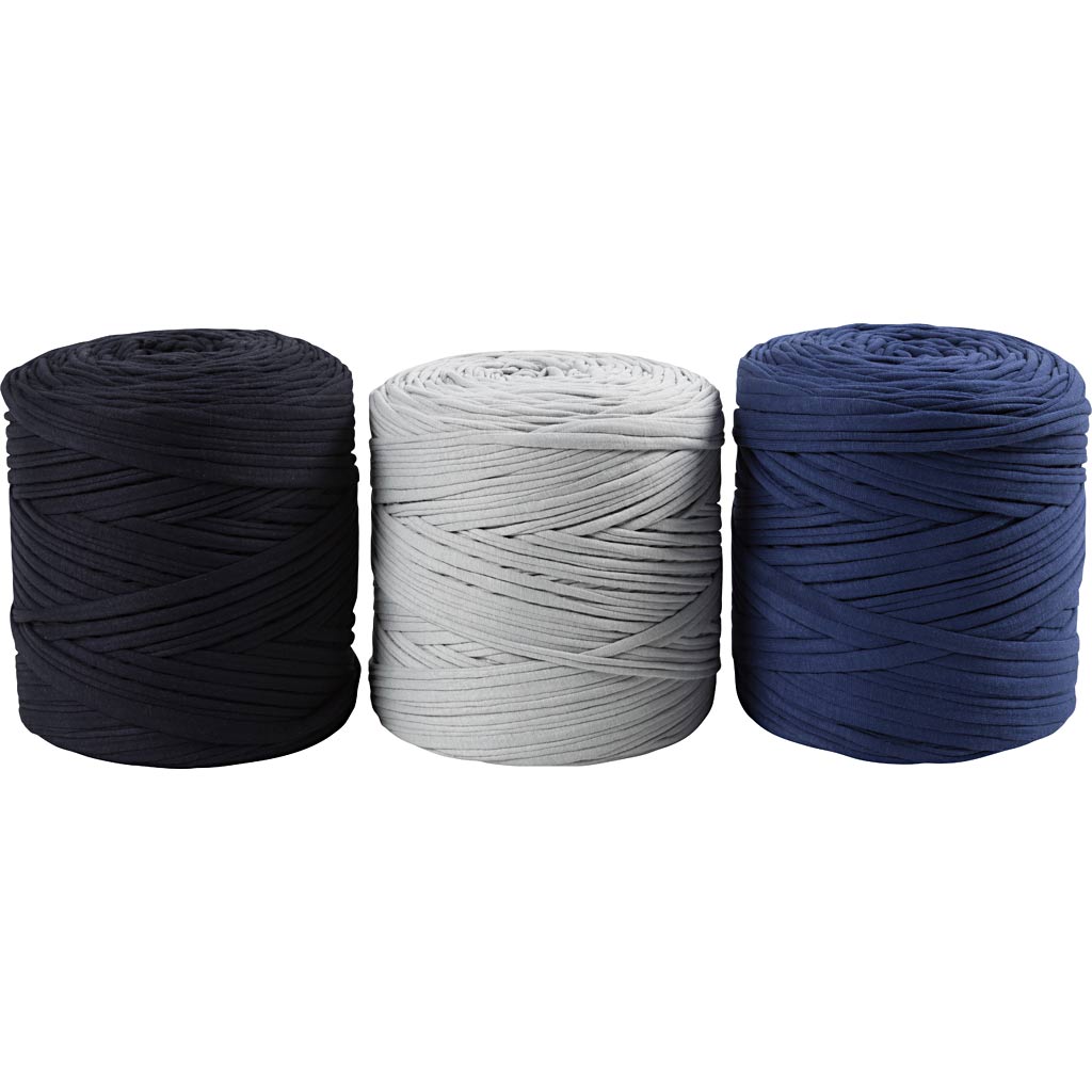 Spaghetti Garn, pind 10-12, nål 12-15,Farve kan variere, blå nuancer, 2250 g, 3x750 g/ 1 pk.