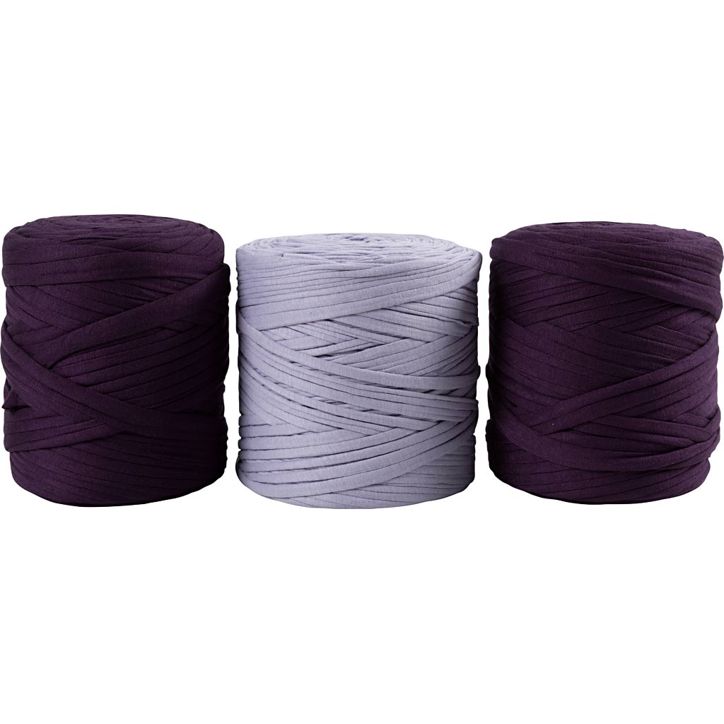 Spaghetti Garn, pind 10-12, nål 12-15,Farve kan variere, lilla/violette nuancer, 2250 g, 3x750 g/ 1 pk.